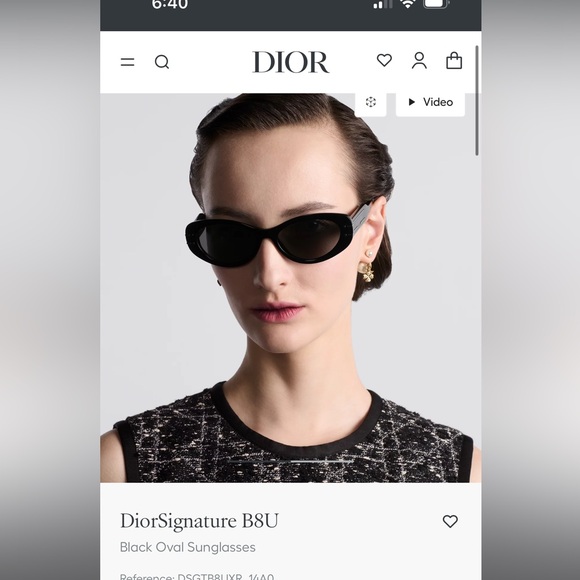 Dior B8U butterfly oval dark Havana Sunglasses - Picture 5 of 12